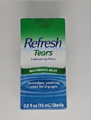 Allergan Refresh Tears Lubricant Eye Drops, .5 fl oz, New - Free Ship! Exp 1/24