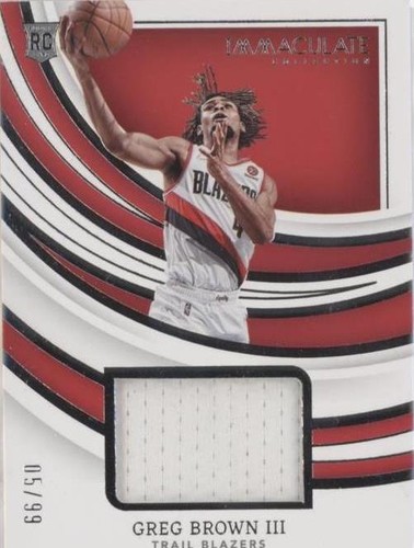 2021-22 Panini Immaculate Collection - Greg Brown III #RR-GB