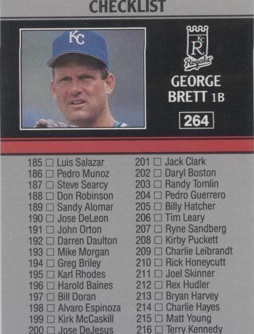 Hoja 1991 - George Brett #264
