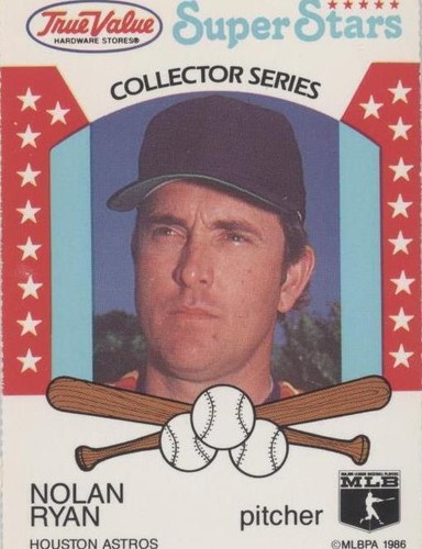 1986 True Value Hardware Super Stars - Nolan Ryan #26