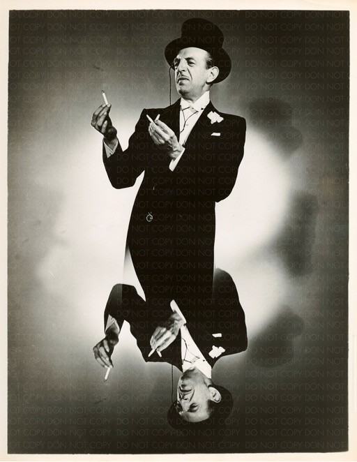 CARDINI DOUBLE IMAGE 8X10 B&W PUBLICITY PHOTO / Archival Magician Photo Reprint