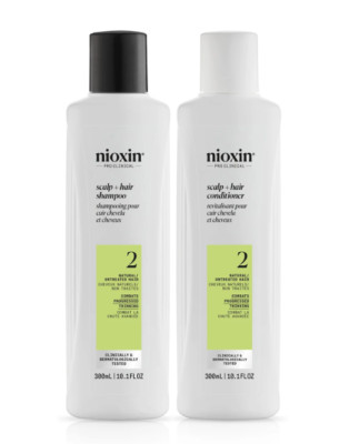Nioxin System 2 Cleanser Shampoo & Scalp Therapy Conditioner 10.1 oz Duo