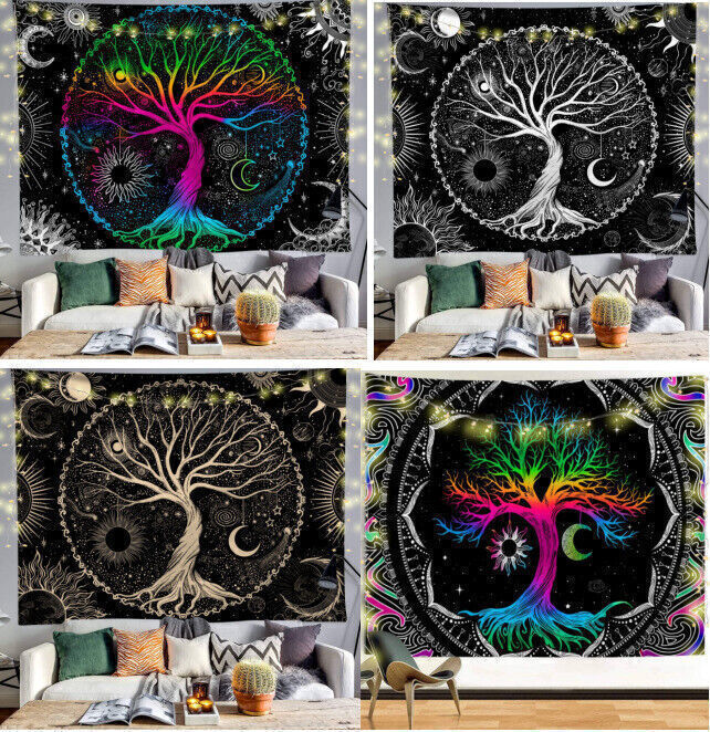 SHTGOI Wandteppich Elefant Design - Bohemian Wandbehang 150x100cm Indischer Stil