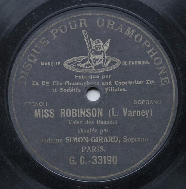 Simon-Girard - Gc-33190 - Disque 78 Tours Gramophone And Typewriter - G&T 1903