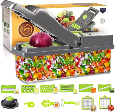 15-In-1 Vegetable Fruit Chopper Cutter Food Onion Veggie Dicer Slicer Kitchen