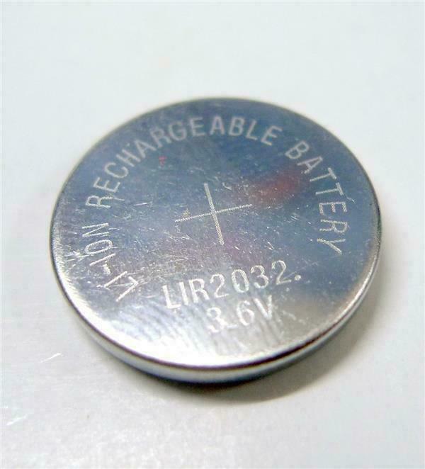 1 x 3.6V LiR2032 Rechargeable Cell Battery Coin Button Liion replace