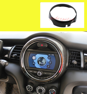 For 14-21 Mini Cooper F55 F56 Carbon Fiber ABS Central Console Navigation Panel