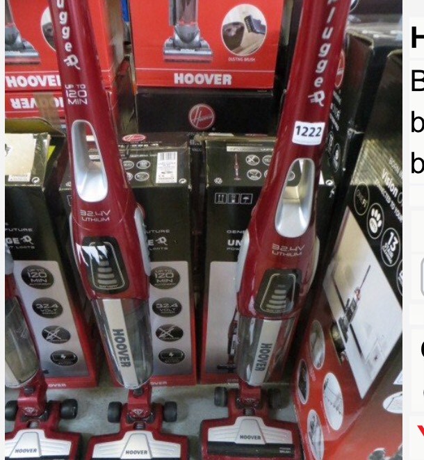 Hoover Cordless Upright 30V Vacuum Cleaner USED in Keighley, West