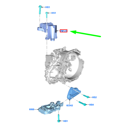 FORD FOCUS MK4 Getriebeverlängerungsgehäuse-Baugruppe 2477404 NEU 