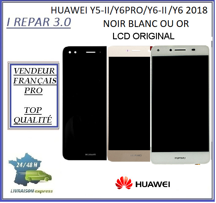 Ecran Oem  Huawei Y5-Ii/Y5-2017/Y6 Pro/Y6-Ii/Y5/Y6/Y7 2018 Noir/Or/Blanc