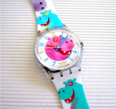 JUNGLE FRIEND Whimsical HIPPO LOVERS Swatch NIBRARE