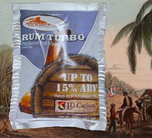 FERMFAST RUM TURBO PURE DISTILLERS YEAST w/AG300 FOR MOLASSES AND CANE SUGAR 15%