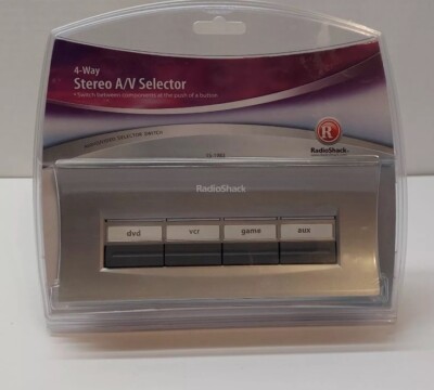 4-way Stereo A/V Audio Video Selector Switch Vtg Radioshack 150-1983 NEW SEALED