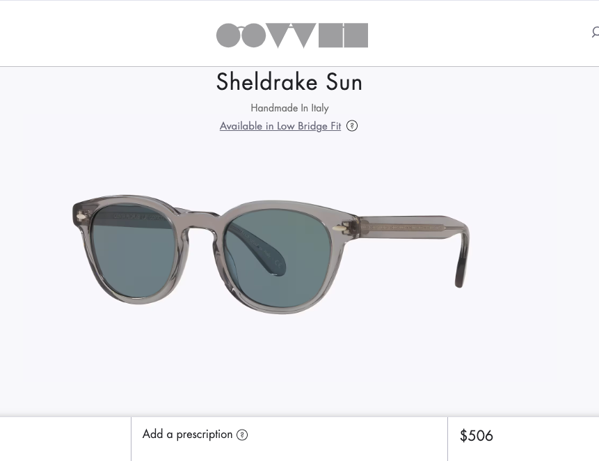 Pre-owned Oliver Peoples Sheldrake Sun Msrp$506 Indigo Photochromic Robert Downey Jr. Fav