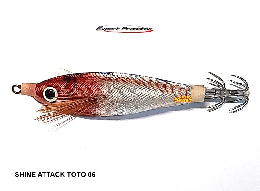 OPPAI SHINE ATTACK 6 CM COLORE TOTO 06 TESTA ROSSA PESCA CALAMARO