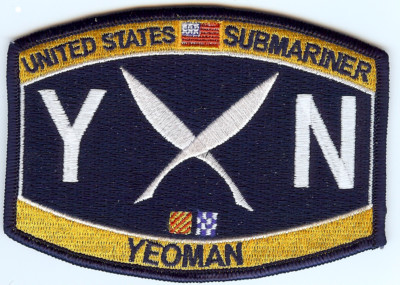 Submarine Rating Patch - (YN) Yeoman - BC Patch - Cat No. C6759