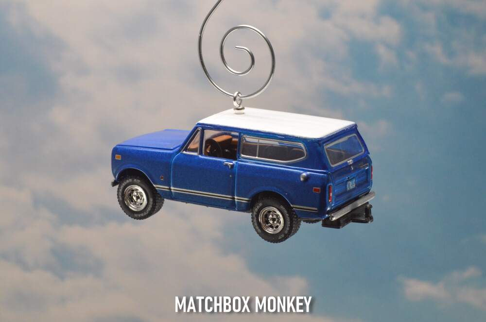 1979 International Harvester Scout II Custom Christmas Ornament 1/64 Hard Top