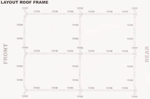 ShelterLogic 10' X 20' MAX AP CANOPY Leg / Rafter POLE Tube Frame Part # 13103
