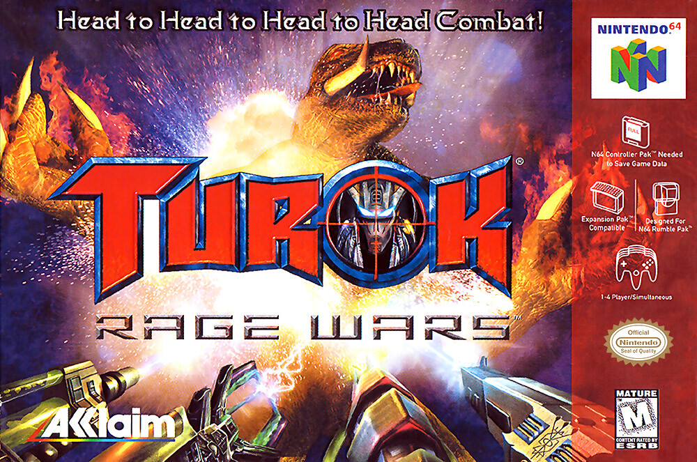 Turok：Rage Wars【中古・N64北米版】 Turok Rage Wars BOX ART N64 Premium POSTER MADE IN USA