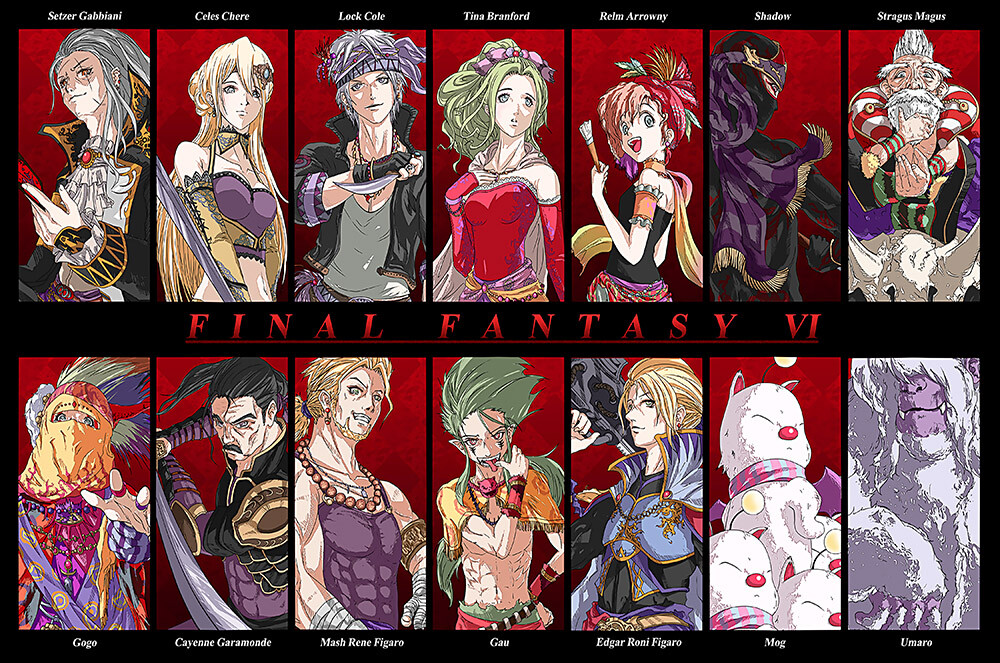 ファイナルファンタジーⅥ character collections Final Fantasy Vi 6 Character Collections W / Art