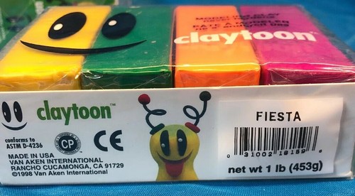 VAN AKEN INTERNATIONAL CLAYTOON MODELING CLAY 2 - 1LB 4 PACK CIRCUS COLOR SET