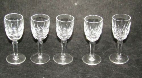 Set of 5 Waterford Crystal Kildare Cordial Liqueur Glass Goblets