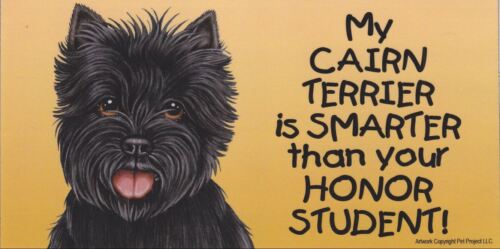 My Cairn Terrier Smarter Than Your Honor Student Magnet 4x8 refrigerator car dog