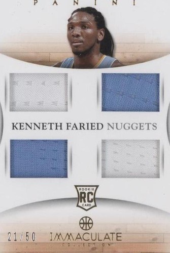 2012-13 Panini Immaculate Collection - Kenneth Faried #15