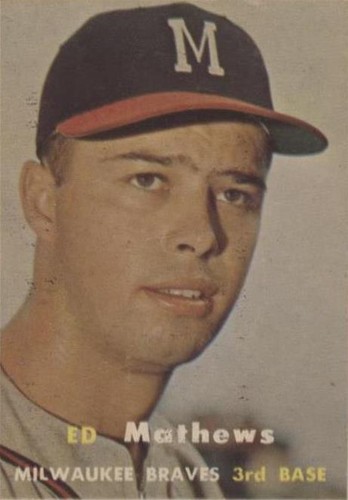 1957 Topps - Eddie Mathews #250