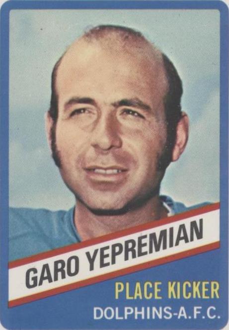 1976 Wonder Bread All-Star Series Garo Yepremian #12