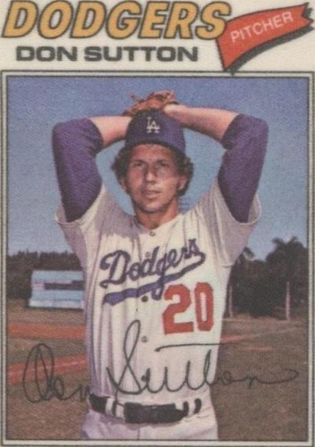1977 Topps Baseball Patches Cloth Stickers - Don Sutton #47
