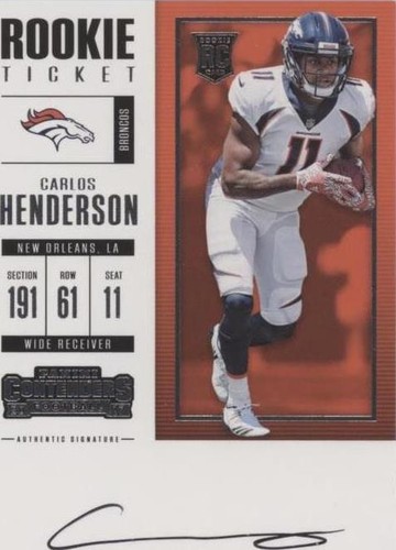 2017 Panini Contenders Carlos Henderson #332