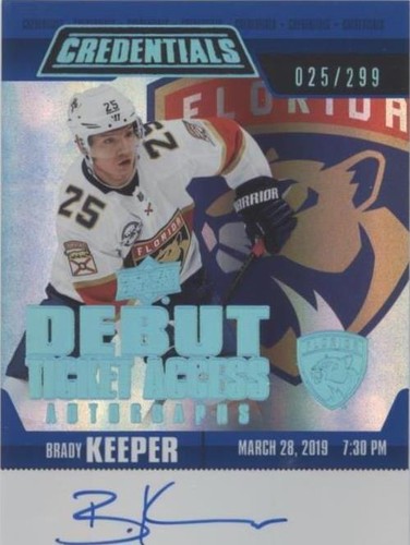 2019-20 Upper Deck Credentials - Brady Keeper #RTAA-BK