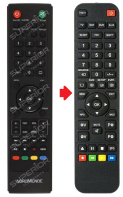 Ersatz Fernbedienung passend für Nordmende FHD24A - FHD32A - FHD43A - Wegavision