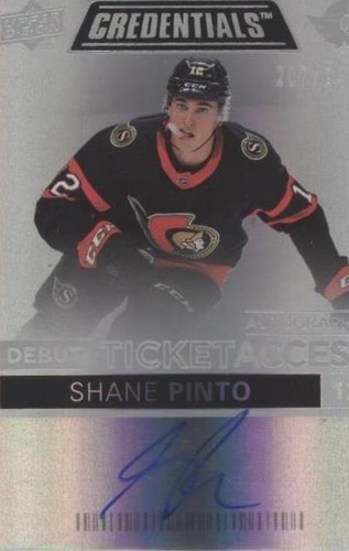 2021-22 Upper Deck Credentials - Shane Pinto #DTAA-PI