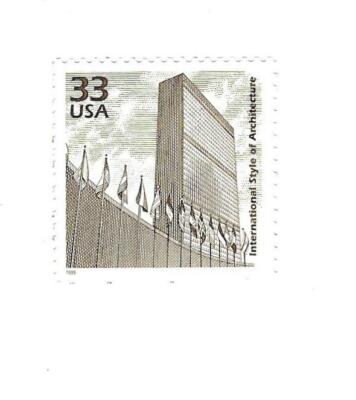 STAMP US SCOTT 3186k ''Int'l Style Architecture UN Hqtrs'' 33 CENT 1999 MNH