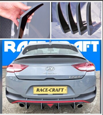 Hyundai i30 N FASTBACK 2020- DIFFUSER FINS EXTENSIONS GREY,fastback i30 N GREY