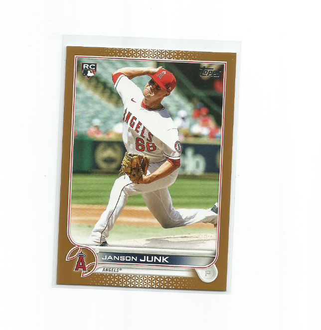 JANSON JUNK (Angels) 2022 TOPPS SERIES 2 GOLD PARALLEL ROOKIE CARD