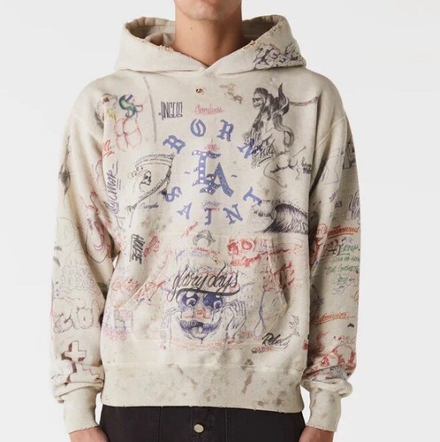 トップス 21ss SAINT MICHAEL Stencils Hoodie L Saint Michael SAINT MICHAEL 21SS Stencils Pullover Hoodie