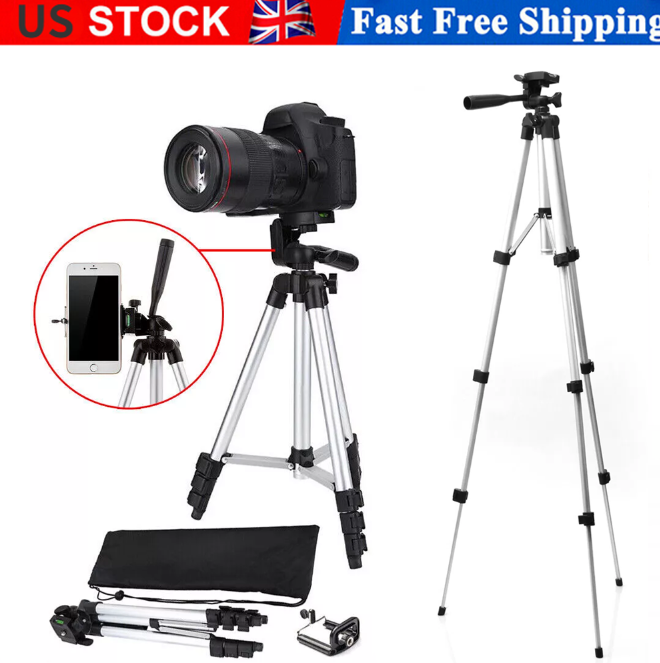 Professional Camera Phone Holder Tripod Stand for Smartphone iPhone Samsung+ Bag