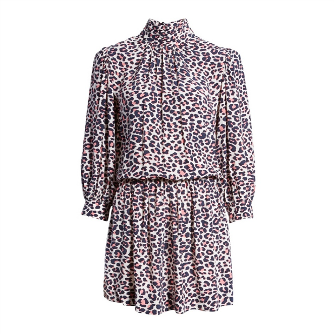 Pre-owned Zadig & Voltaire Rivali Leo Dress / Whcp0412f In White