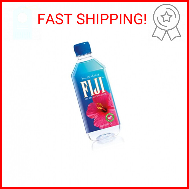 FIJI Natural Artesian Bottled Water 500 mL / 16.9 Fl Ounce Bottle (Single) - 100