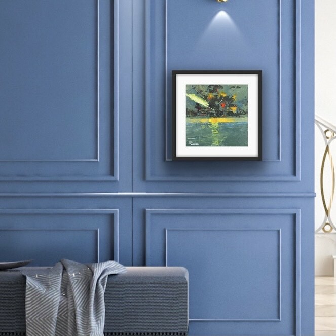 Original Palette Knife Painting SUMMER STORM Seascape Impressionism Contemporary