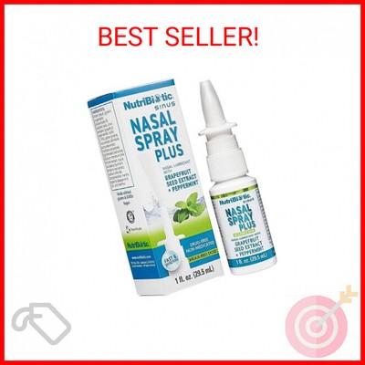 NutriBiotic Nasal Spray Plus | 1 FL OZ Nasal Lubricant Plus Grapefruit Seed Extr