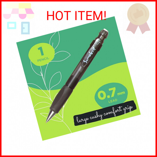 SAKURA SumoGrip Pencil with Comfort Grip - 0.7 mm Ergonomic Mechanical Pencil -