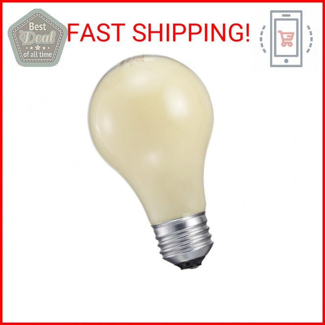 PHILIPS LED 415810 Bug-A-Way 60-Watt A19 Light Bulb, 2-Pack, Yellow