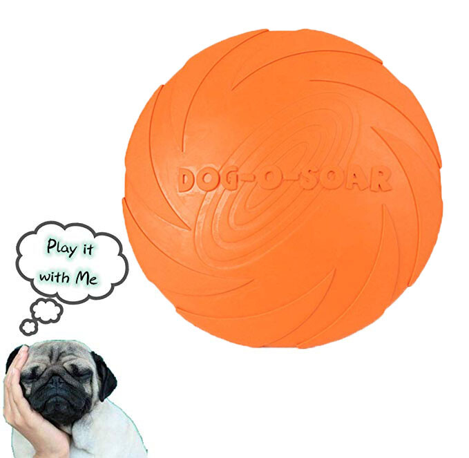 Dog Frisbee Pet Puzzle Toy Silicone Float in Water Flying Disc Outdoor