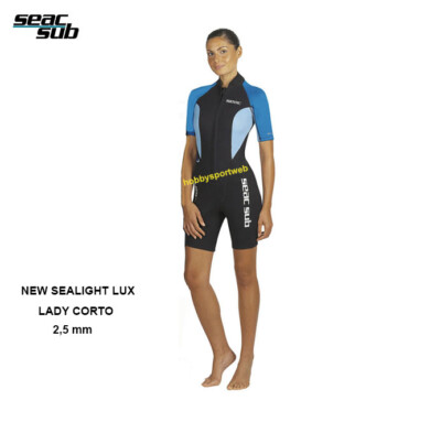 MUTA SEACSUB 2.5mm NEW SEALIGHT LADY LUX CORTO M  CERNIERA ANTERIORE 6920 SEAC