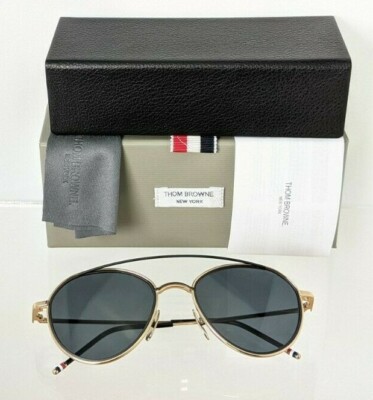 Pre-owned Dita Brand Authentic Thom Browne Sunglasses Tbs 109-a-t Gold Black Tb109 Frame In Gray