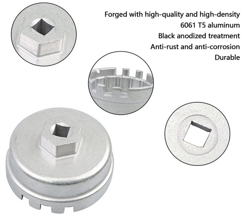 Aluminium Oil Filter Cap Removal Wrench Cup Tool for Toyota & Lexus 1.8L Engines